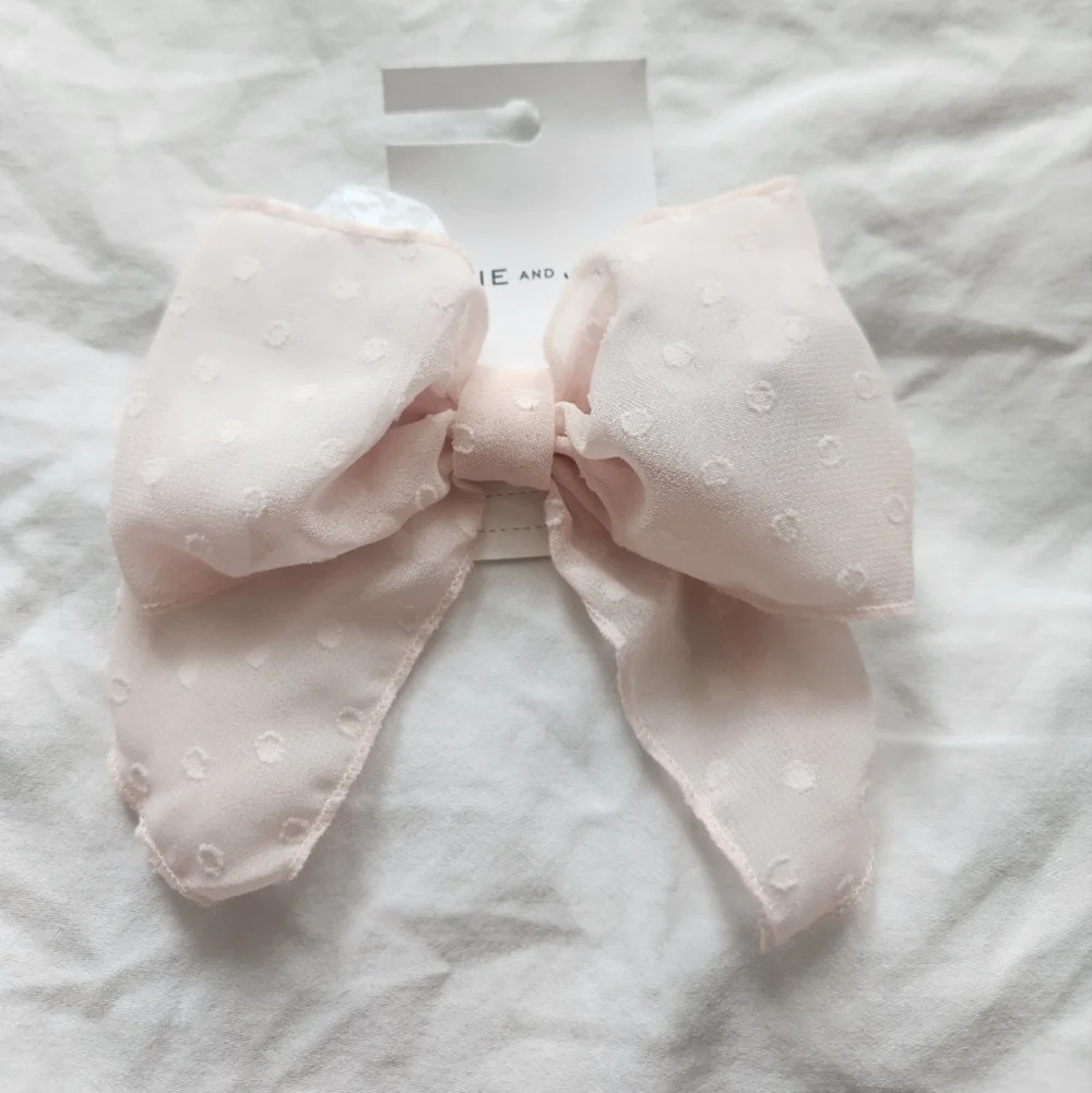 Janie and Jack Blush Pink Bow Clip